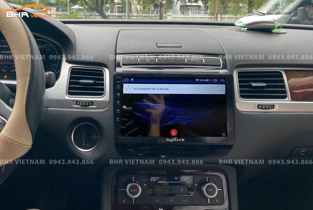 Điều khiển bằng giọng nói Màn hình Android Fujitech Volkswagen Touareg 2011 - 2017