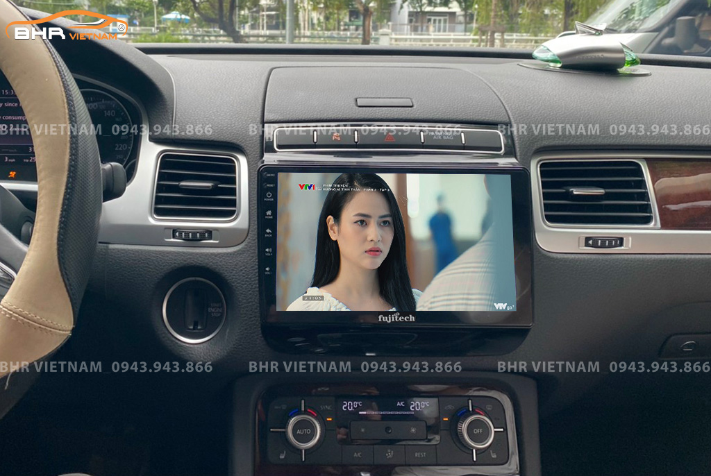 Giải trí đa phương tiện màn hình ô tô giá rẻ Fujitech Volkswagen Touareg 2011 - 2017