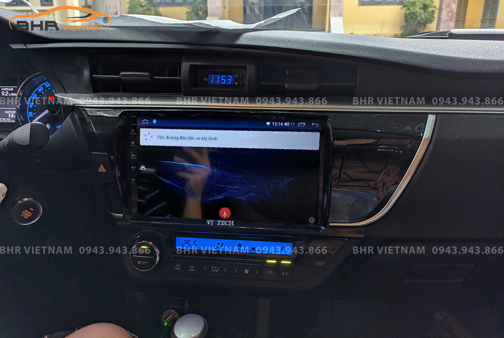 Điều khiển bằng giọng nói Màn hình Android Vitech Pro Toyota Altis 2014 - 2017