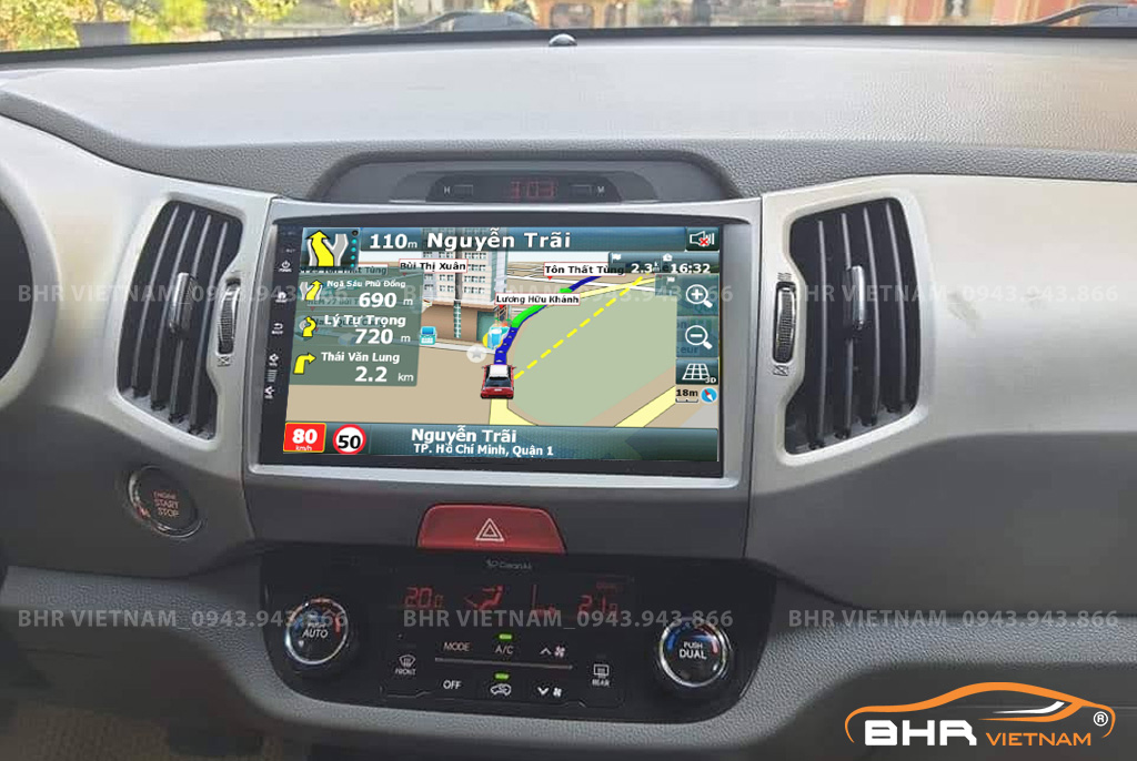 Bản đồ chỉ đường Vietmap, Navitel, Googlemap trên màn hình DVD Android Vitech Kia Sportage 2009 - 2015