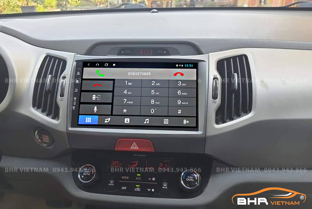 Kết nối điện thoại trên màn hình DVD Android Vitech Kia Sportage 2009 - 2015