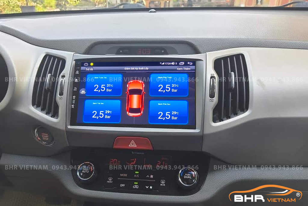Màn hình DVD Vitech Kia Sportage 2009 - 2015 tích hợp cảm biến áp suất lốp
