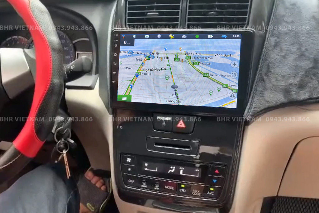 Bản đồ chỉ đường Vietmap, Navitel, Googlemap trên màn hình DVD Android Vitech Toyota Avanza 2016 - nay