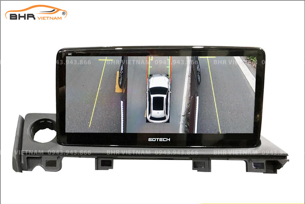 Hình ảnh quan sát 2 bên gương trên màn hình DVD Gotech GT Mazda 360 Limited Mazda 6 2018 - nay