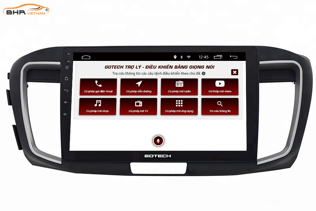 Điều khiển bằng giọng nói thông minh màn hình Gotech GT10 Pro Honda Accord 2020-nay