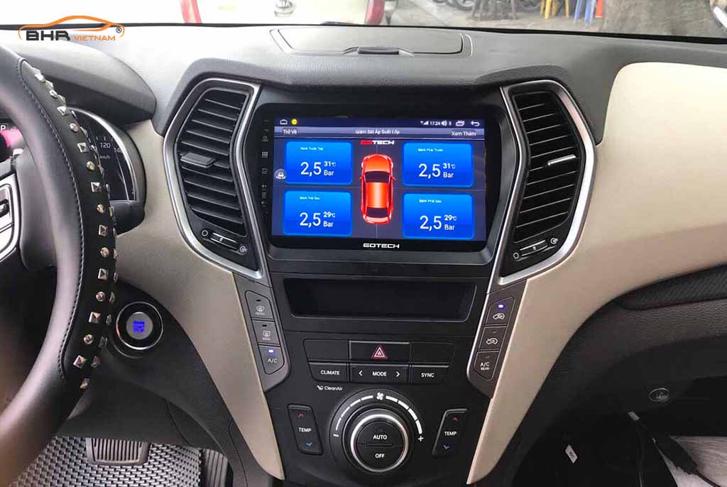 Gotech GT10 Pro Hyundai Santafe 2012 - 2018 tích hợp cảm biến áp suất lốp