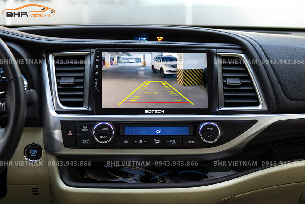 Màn hình DVD Gotech GT10 Pro Toyota Highlander 2014 - 2019 tích hợp camera lùi