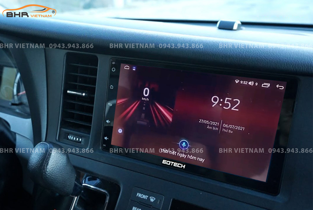 Điều khiển bằng giọng nói trên màn hình Gotech GT10 Pro Toyota Sienna 2014 - 2020
