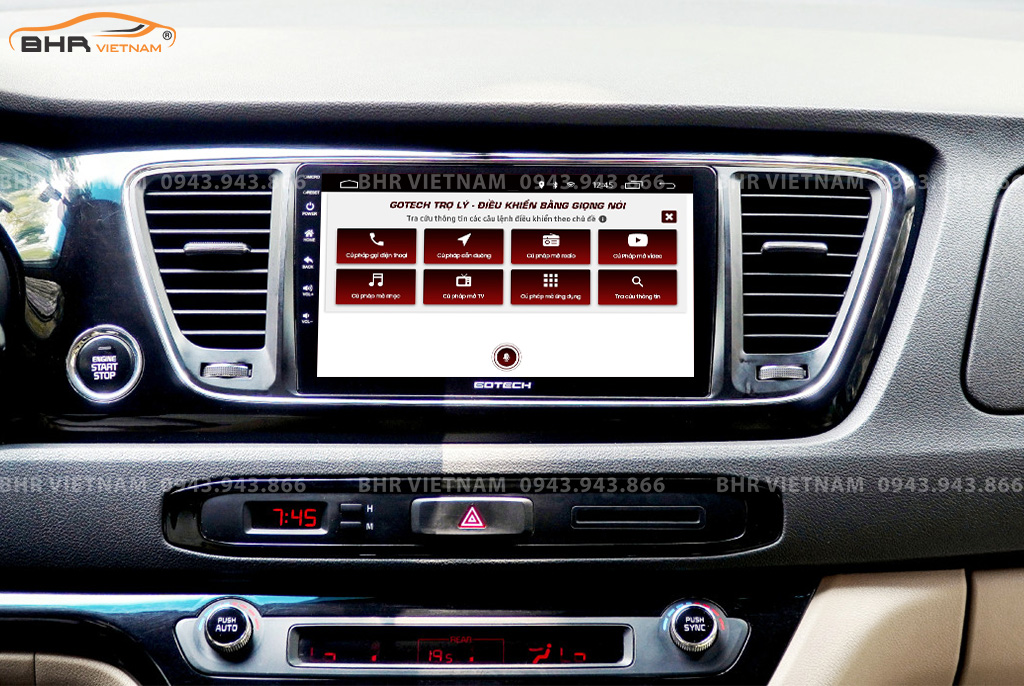 Điều khiển bằng giọng nói thông minh màn hình Gotech GT360 Kia Sedona 2015 - nay