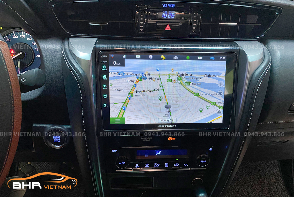 Gotech GT360 Toyota Fortuner 2017 - nay với bản đồ chỉ đường thông minh: Vietmap, Navitel, Googlemap