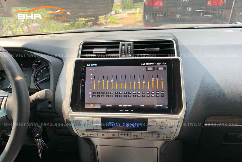Màn hình Gotech GT360 lắp đặt vừa khít cho xe Toyota Prado 2017 - nay