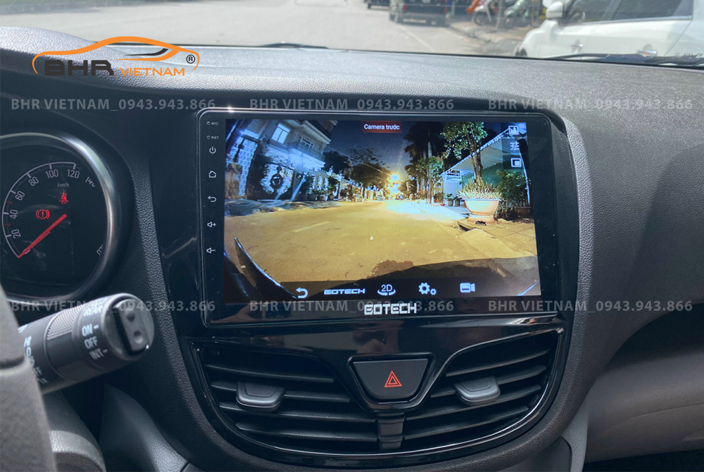 Hình ảnh quan sát 2 bên gương trên màn hình DVD Gotech GT360 Vinfast Fadil 2019 - nay