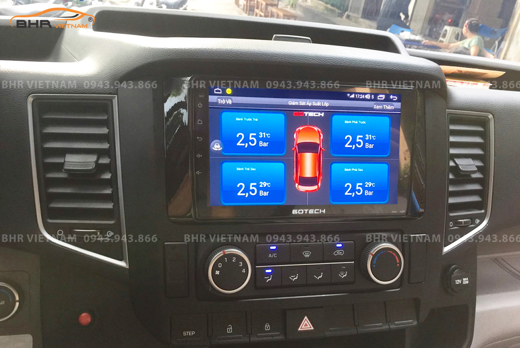 Hình ảnh quan sát cảm biến áp suất lốp màn hình DVD Gotech GT360 Plus Hyundai Solati 2017 - nay