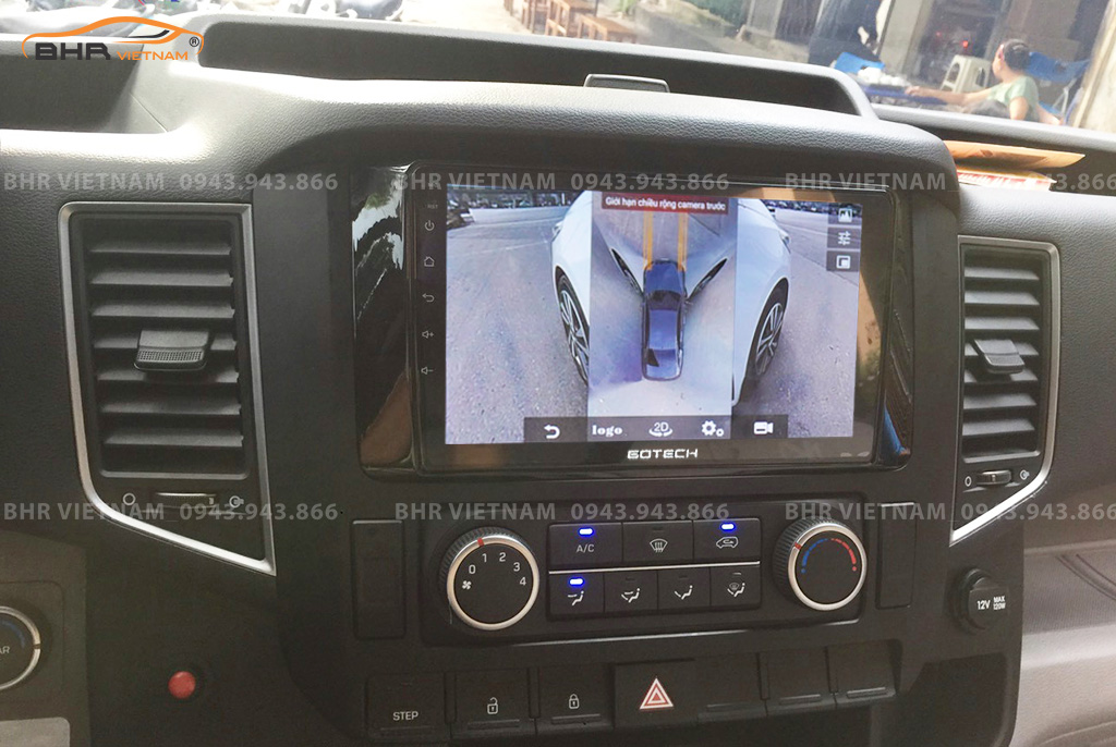 Hình ảnh quan sát 2 bên gương màn hình DVD liền camera 360 Gotech GT360 Plus Hyundai Solati 2017 - nay