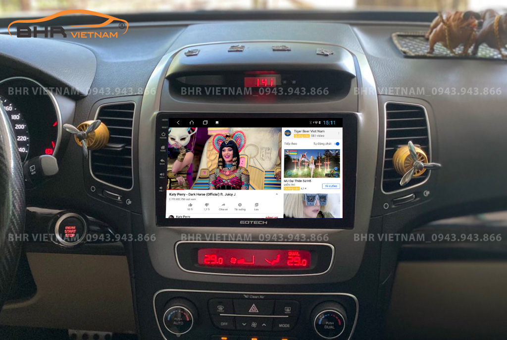 Giải trí Youtube, xem phim sống động trên màn hình Gotech GT360 Plus Kia Sorento 2014 - 2020