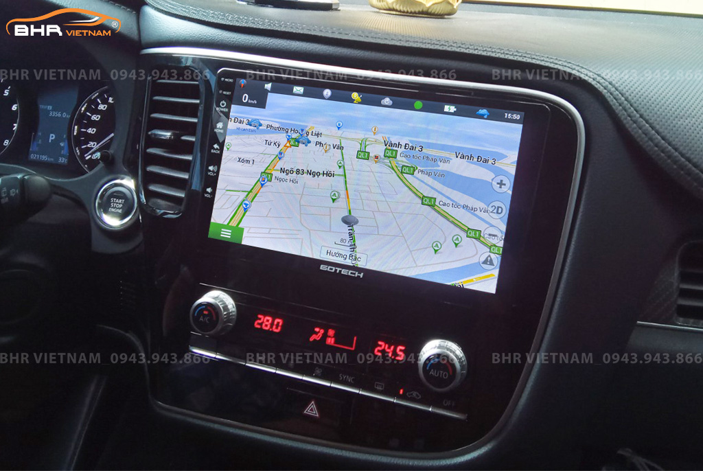 Màn hình Gotech GT360 Plus Mitsubishi Outlander ​​​​​2020 - nay​​​​​​​ với bản đồ chỉ đường thông minh
