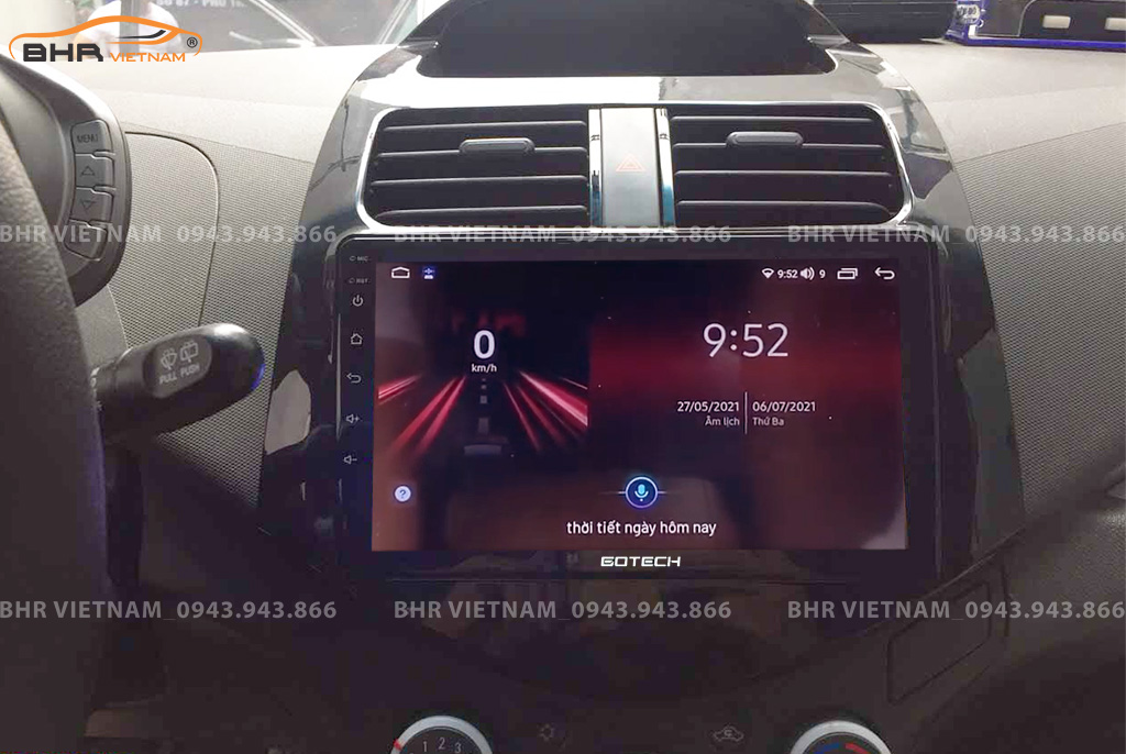 Điều khiển bằng giọng nói trên màn hình Gotech GT6 New Chevrolet Spark 2011 - 2017