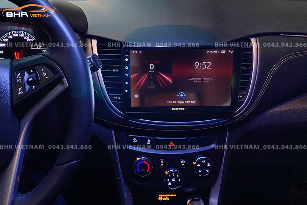 Điều khiển bằng giọng nói trên màn hình Gotech GT6 New Chevrolet Trax 2017 - nay