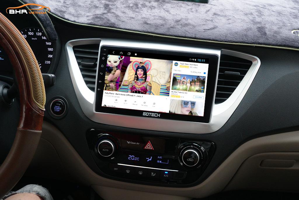 Xem youtube trên màn hình Gotech GT6 New Hyundai Accent 2017 - 2020