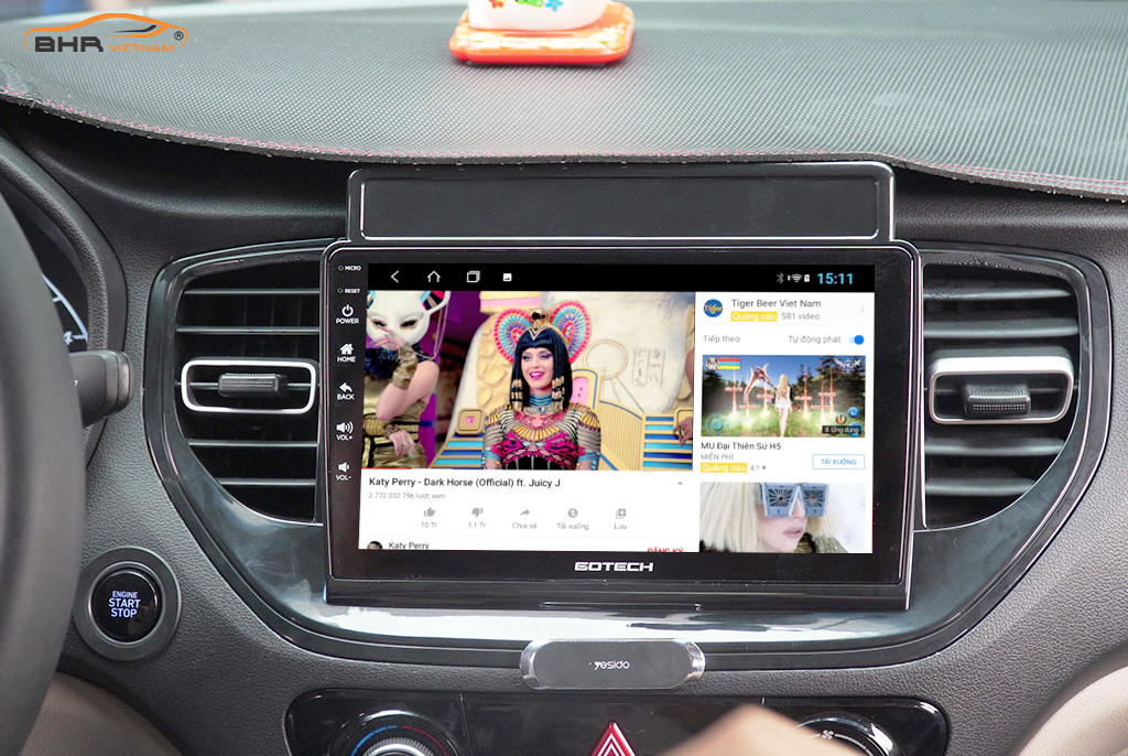 Xem youtube trên màn hình Gotech GT6 New Hyundai Accent 2021 - nay