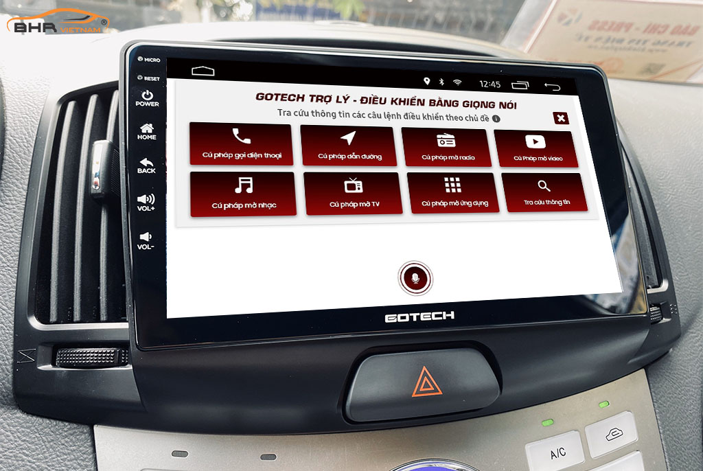 Điều khiển bằng giọng nói trên màn hình Gotech GT6 New Hyundai Avante 2007 - 2016