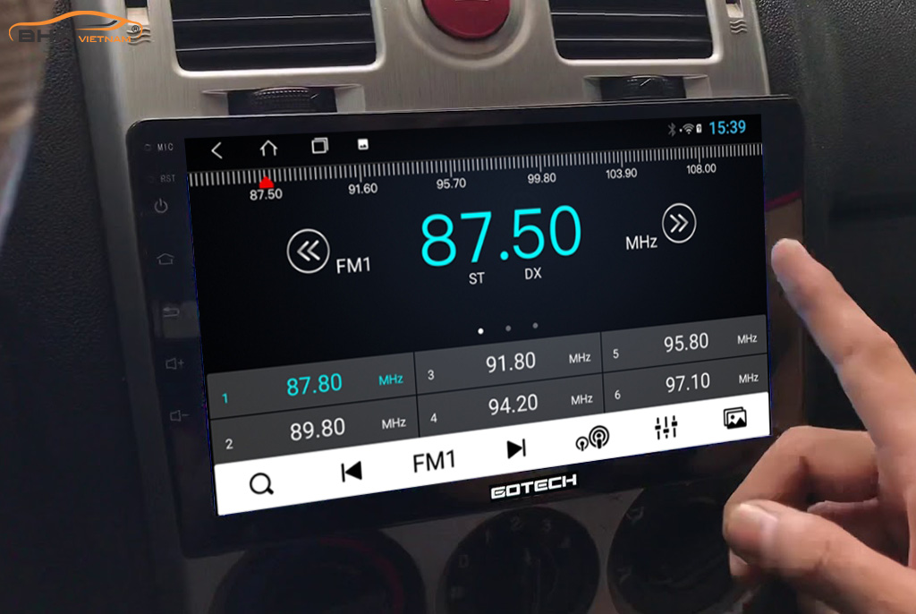 Nghe Radio trên màn hình Gotech GT6 New Hyundai Getz 2002 - 2011