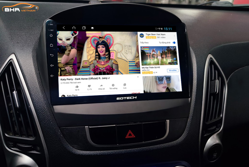 Xem youtube trên màn hình Gotech GT6 New Hyundai Tucson 2009 - 2014