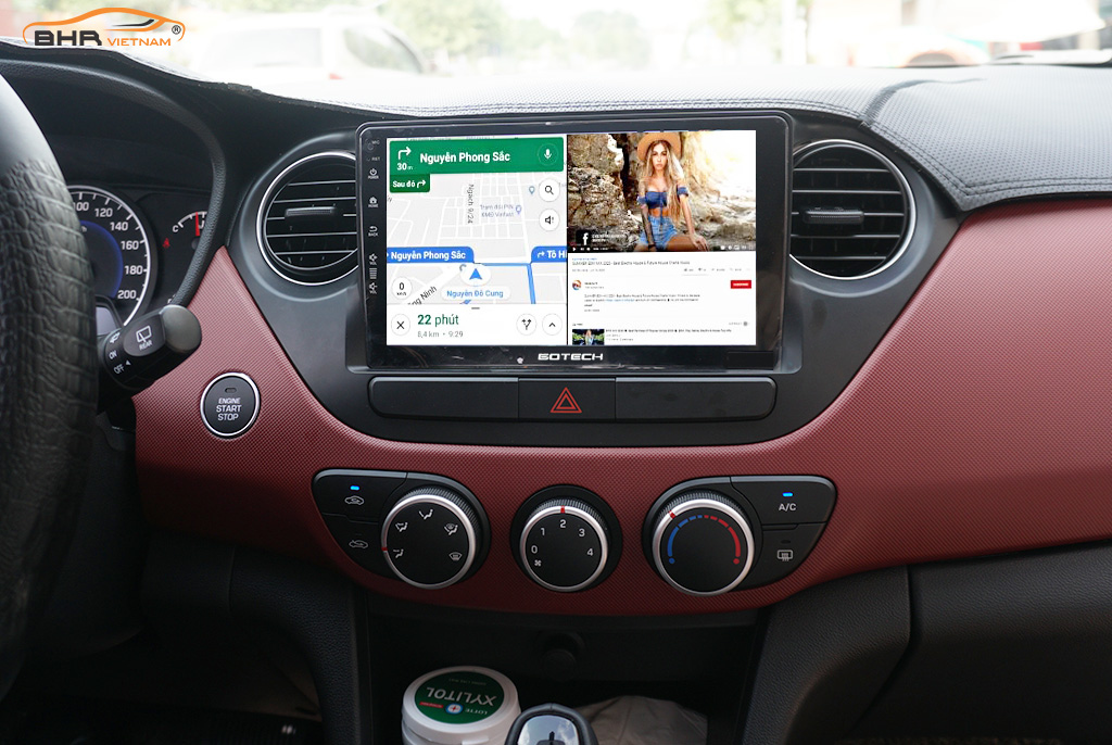 Tiện ích với tính năng chia đôi màn hình Gotech GT6 New Hyundai i10 2014 - 2021