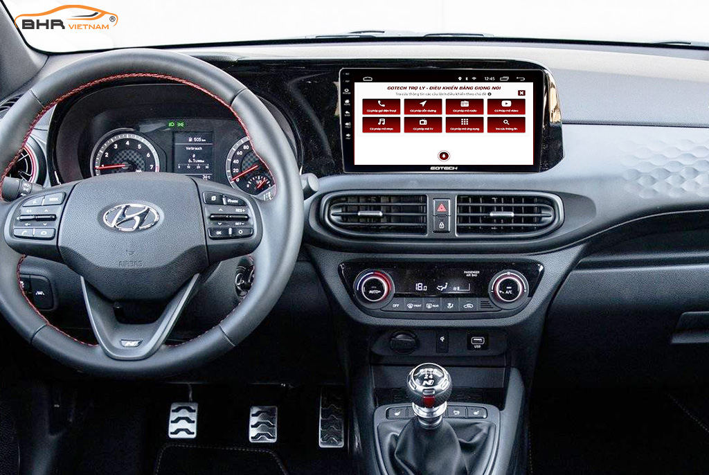 Điều khiển bằng giọng nói trên màn hình Gotech GT6 New Hyundai i10 2020 - nay