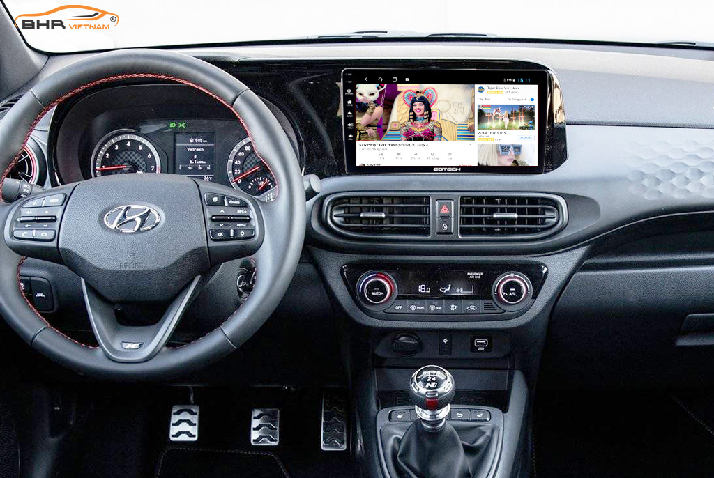 Giải trí đa phương tiện trên màn hình Gotech GT6 New Hyundai i10 2020 - nay