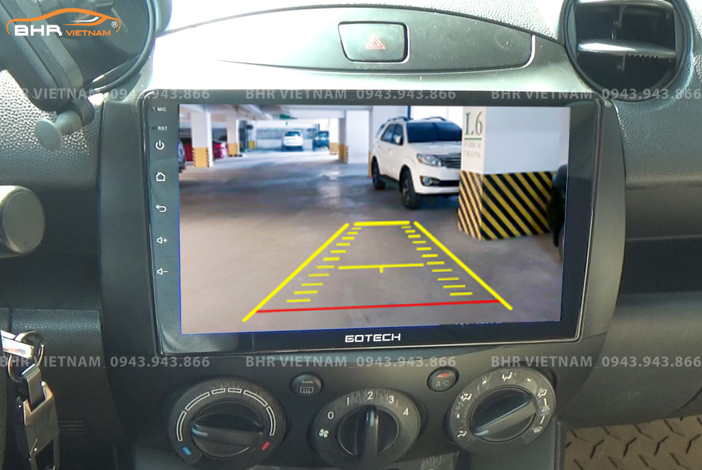 Màn hình Gotech GT6 New Mazda 2 2007 - 2014 tích hợp camera lùi