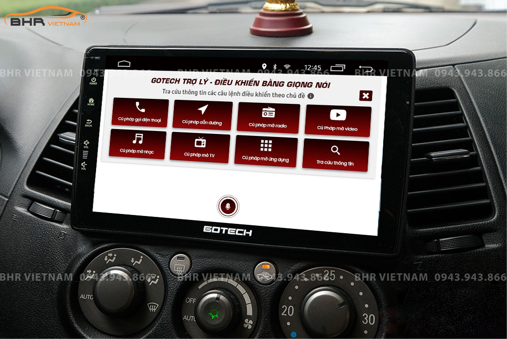 Điều khiển bằng giọng nói trên màn hình Gotech GT6 New Mitsubishi Grandis 2003 - 2011​​​​​​​