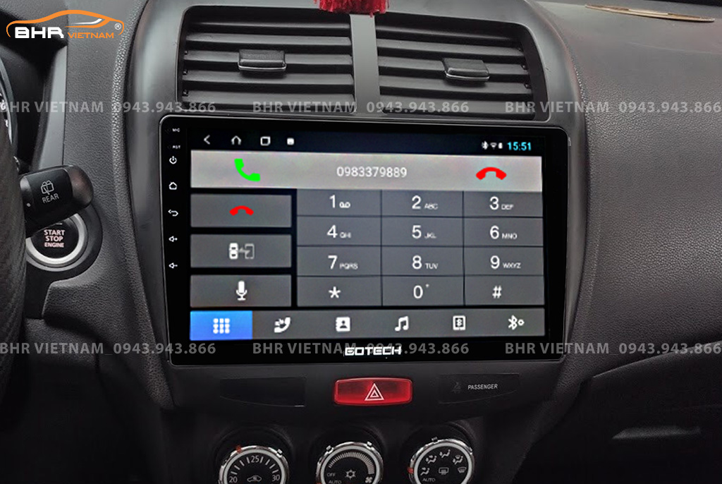 Màn hình Gotech GT6 New Mitsubishi Outlander Sport 2013 - 2016 sang trọng nâng tầm xế hộp