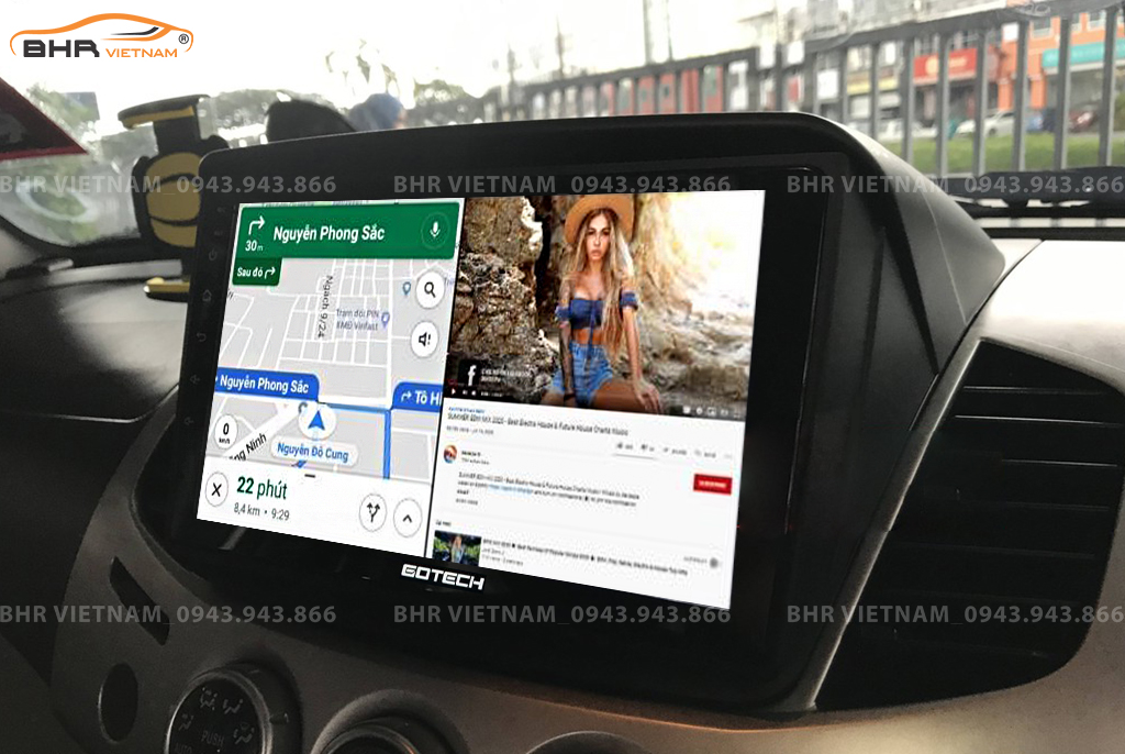 Tiện ích với tính năng chia đôi màn hình Gotech GT6 New Mitsubishi Triton 2005 - 2015