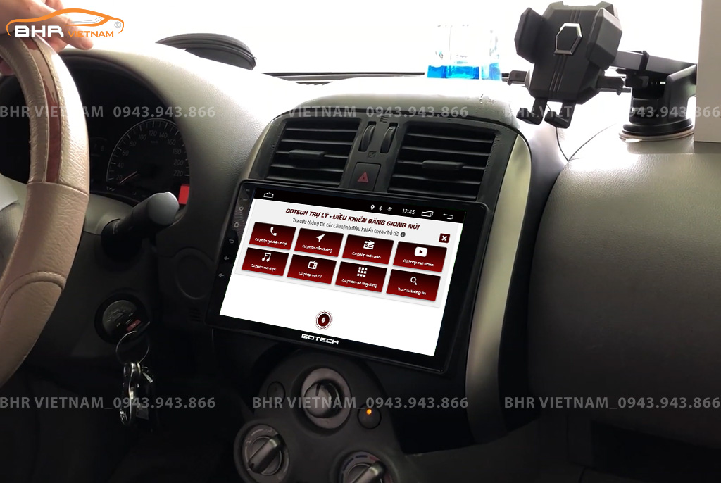 Điều khiển bằng giọng nói trên màn hình Gotech GT6 New Nissan Sunny 2011 - nay
