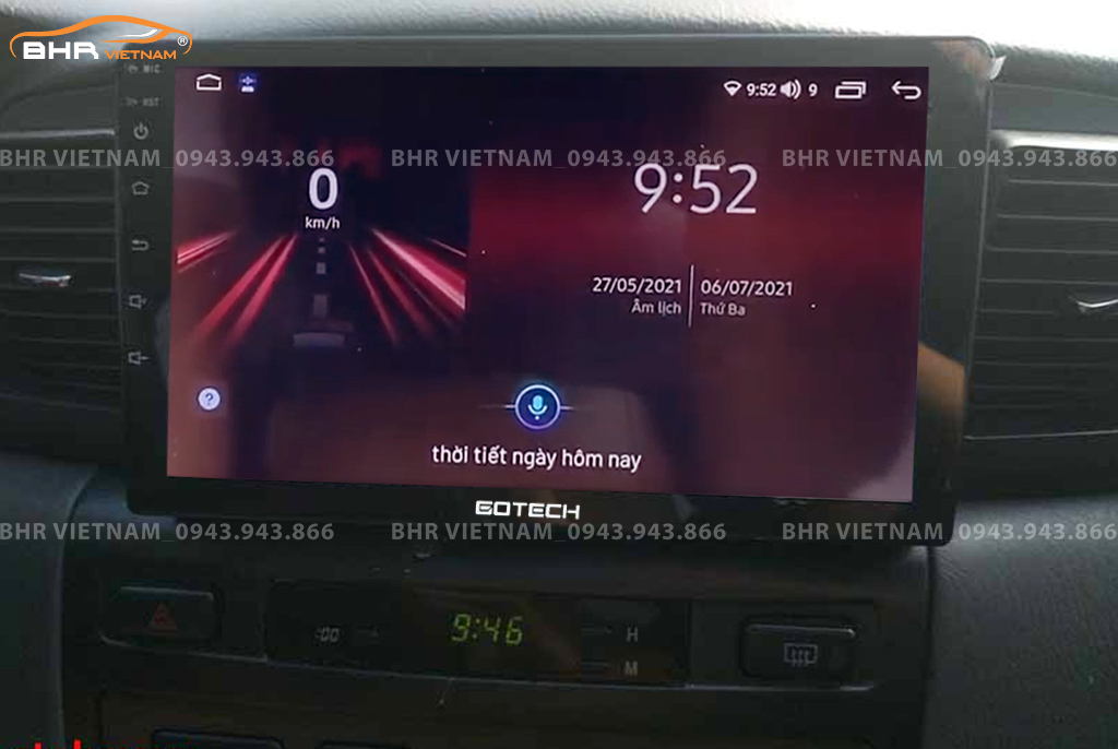 Điều khiển bằng giọng nói trên màn hình Gotech GT6 New Toyota Altis 2001 - 2007