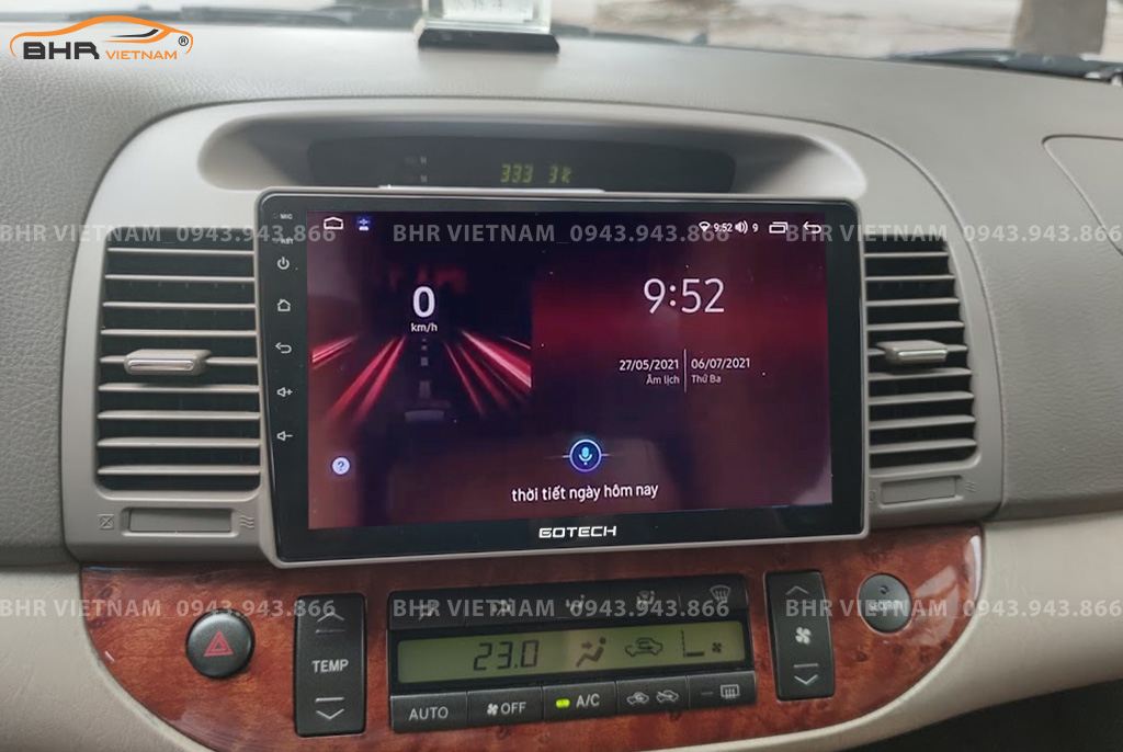 Điều khiển bằng giọng nói trên màn hình Gotech GT6 New Toyota Camry 2003 - 2005