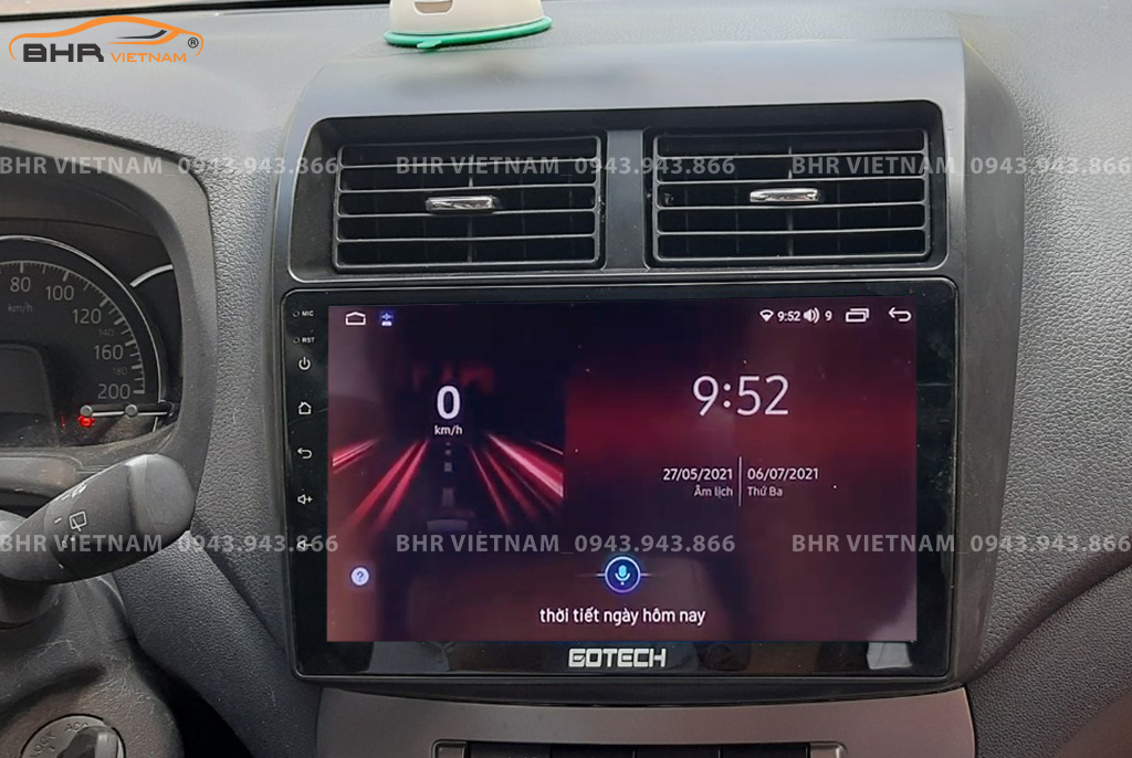 Điều khiển bằng giọng nói trên màn hình Gotech GT6 New Toyota Wigo 2019 - nay