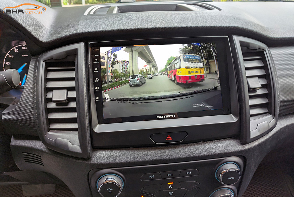Màn hình gotech GT8 Ford Ranger tích hợp các thiết bị ngoại vi: camera lùi, camera 360, cảm biến áp suất lốp
