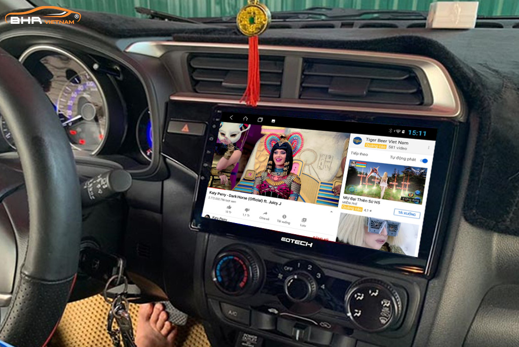 Xem youtube trực tuyến trên màn hình Gotech GT8 Honda Jazz 2014 - nay