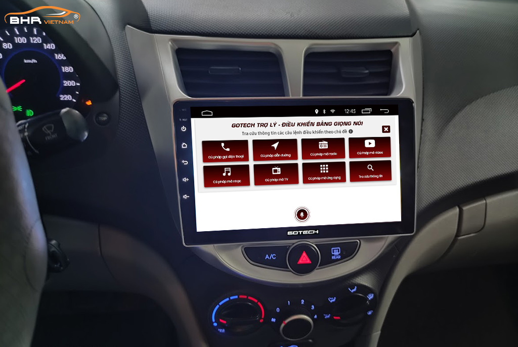 Điều khiển bằng giọng nói thông minh màn hình Gotech GT8 Hyundai Accent 2011 - 2016