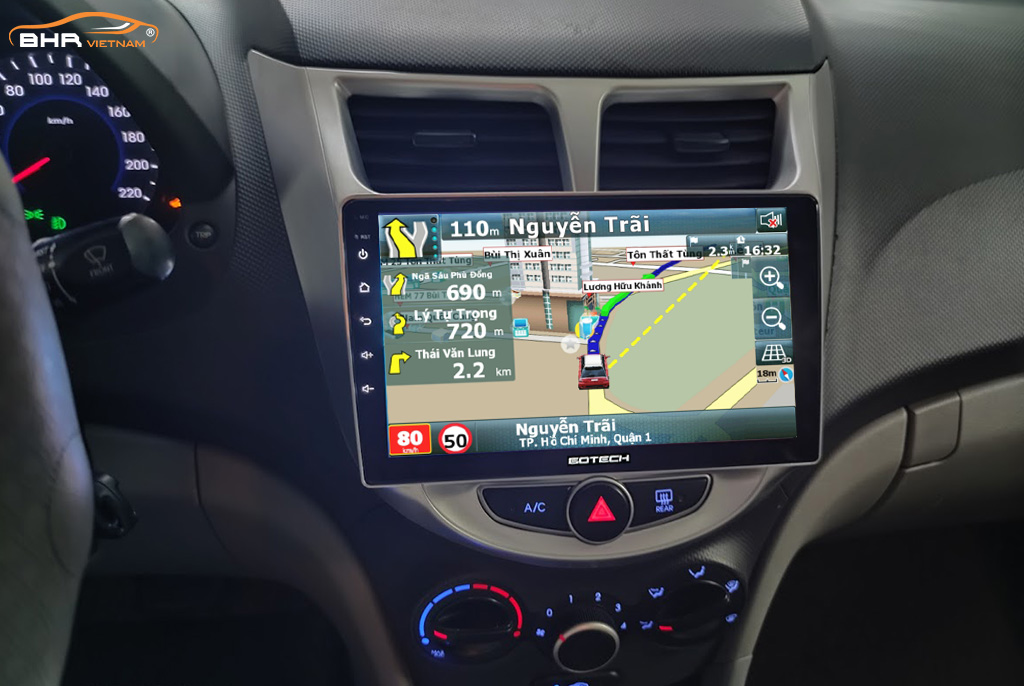 Màn hình Gotech GT8 Hyundai Accent 2011 - 2016 tích hợp bản đồ chỉ đường thông minh Vietmap, Navitel, Googlemap 