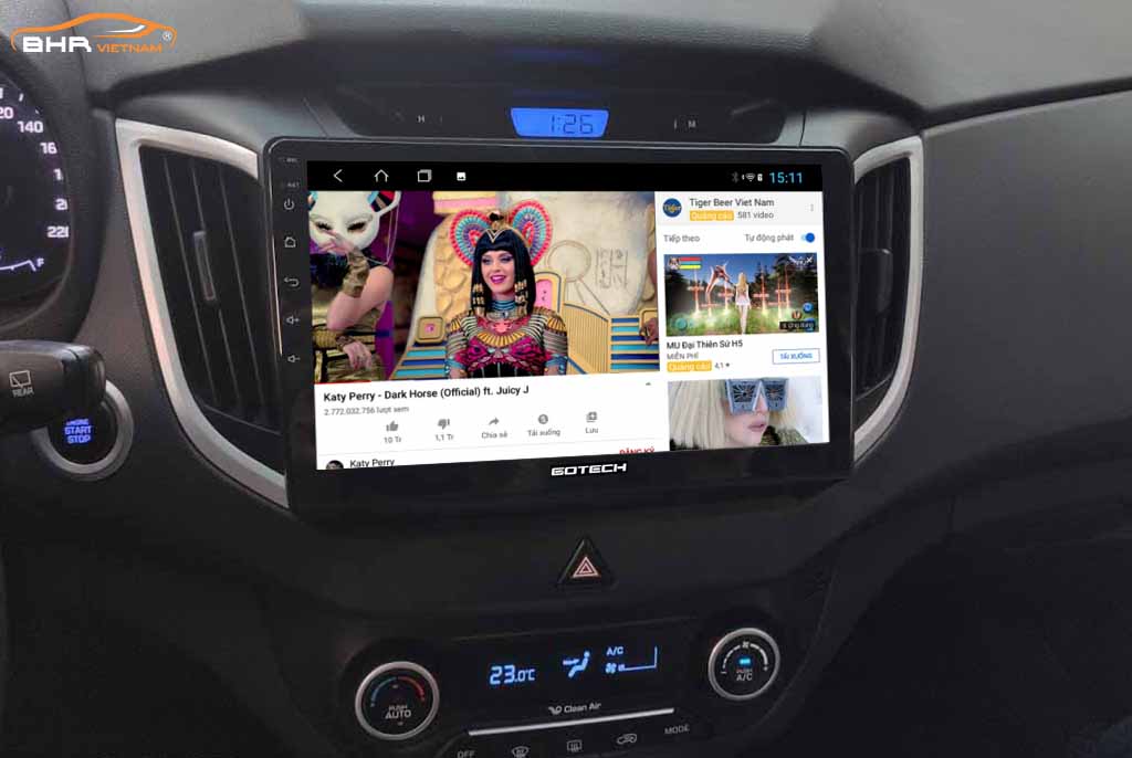 Xem youtube trực tuyến trên màn hình Gotech GT8 Hyundai Creta 2014 - nay 