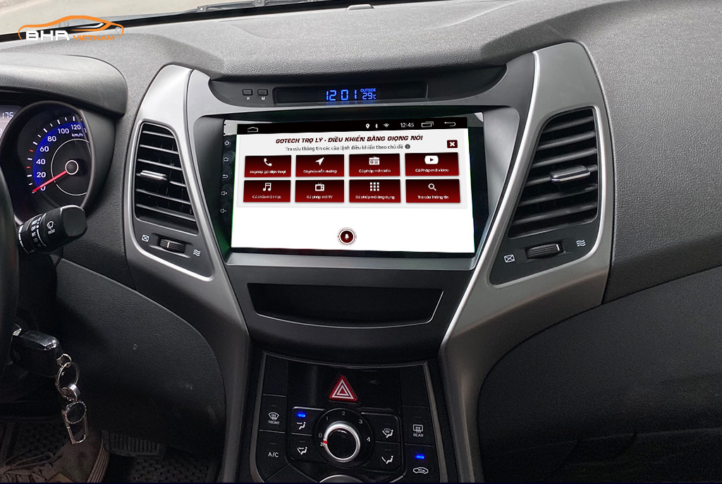 Điều khiển bằng giọng nói thông minh màn hình Gotech GT8 Hyundai Elantra 2011-2015