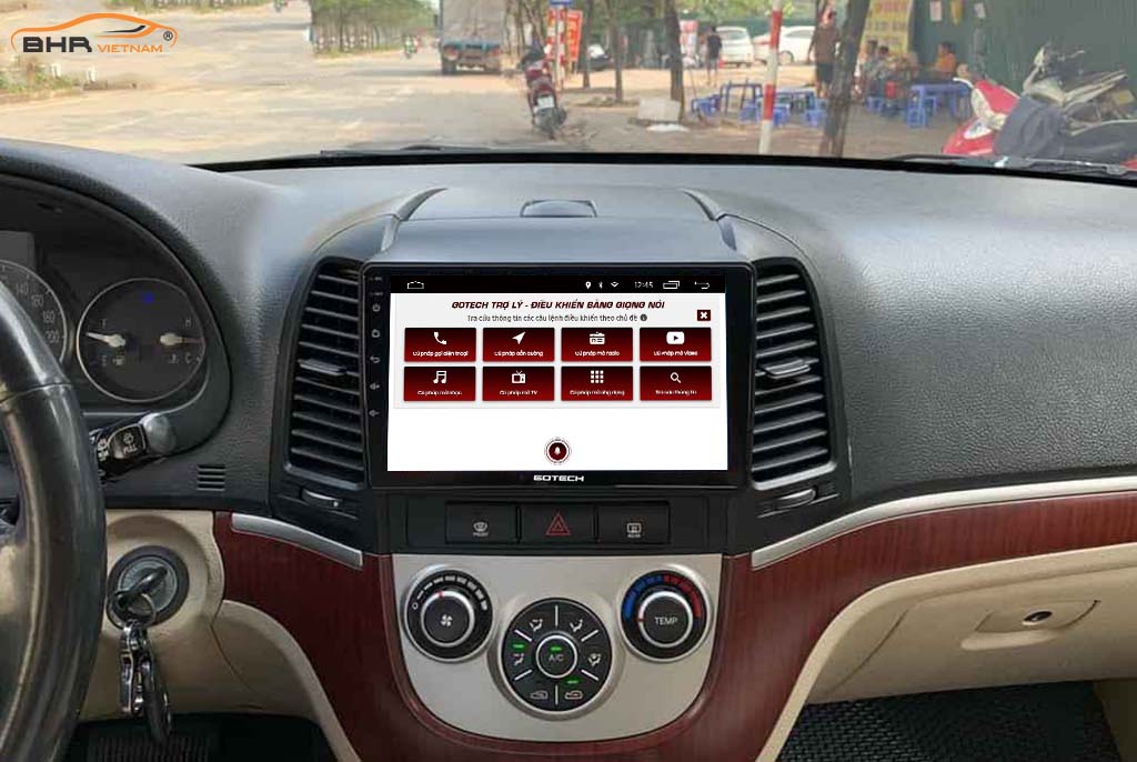 Điều khiển bằng giọng nói thông minh màn hình Gotech GT8 Hyundai Santafe 2006-2014