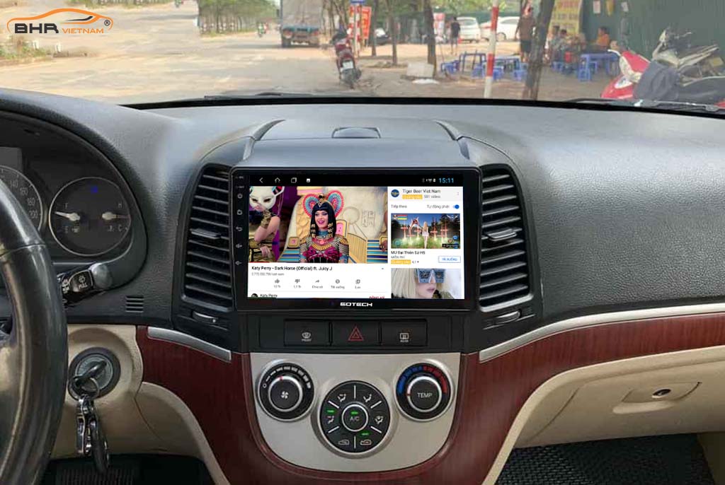 Xem youtube trực tuyến trên màn hình Gotech GT8 Hyundai Santafe 2006-2014 