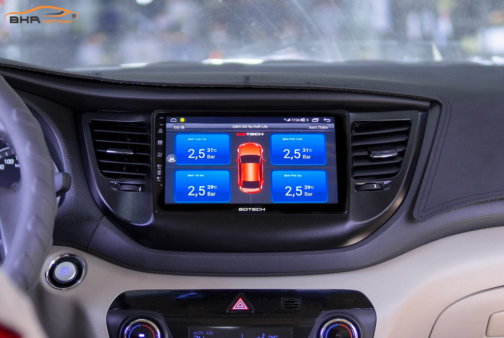 Màn hình DVD Gotech GT8 Max Hyundai Tucson 2015 - 2018 tích hợp cảm biến áp suất lốp