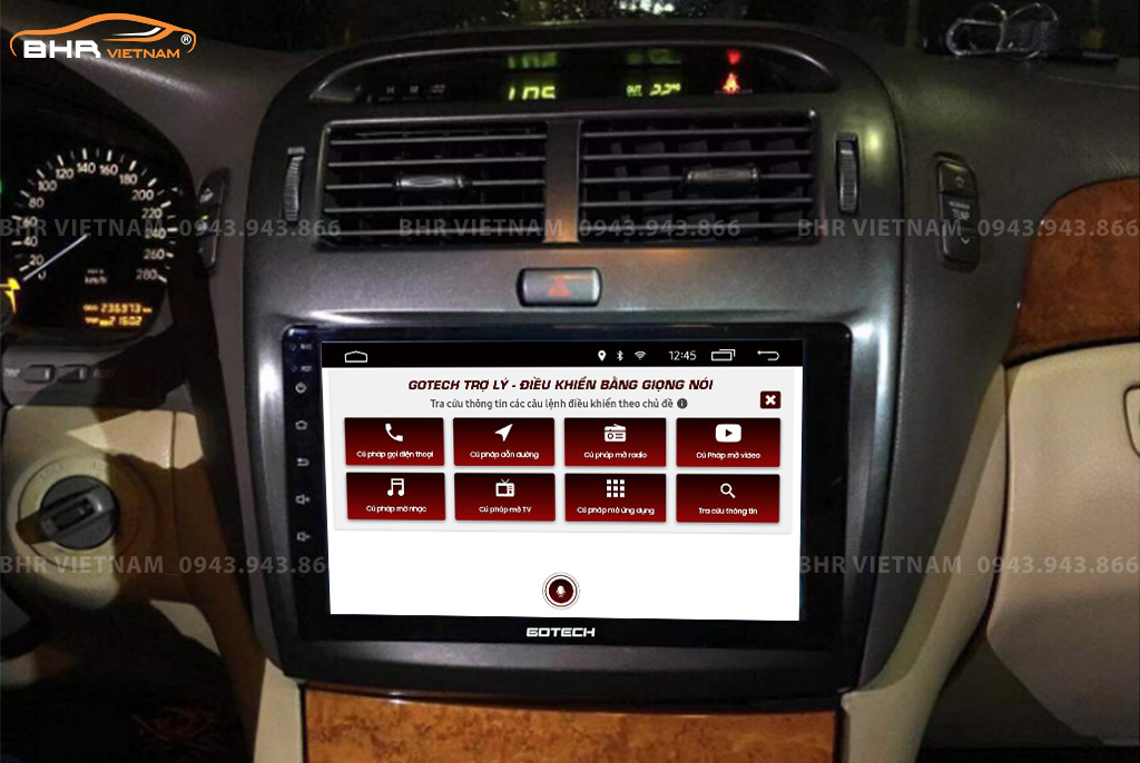 Điều khiển bằng giọng nói thông minh màn hình Gotech GT8 Lexus LS430 2000