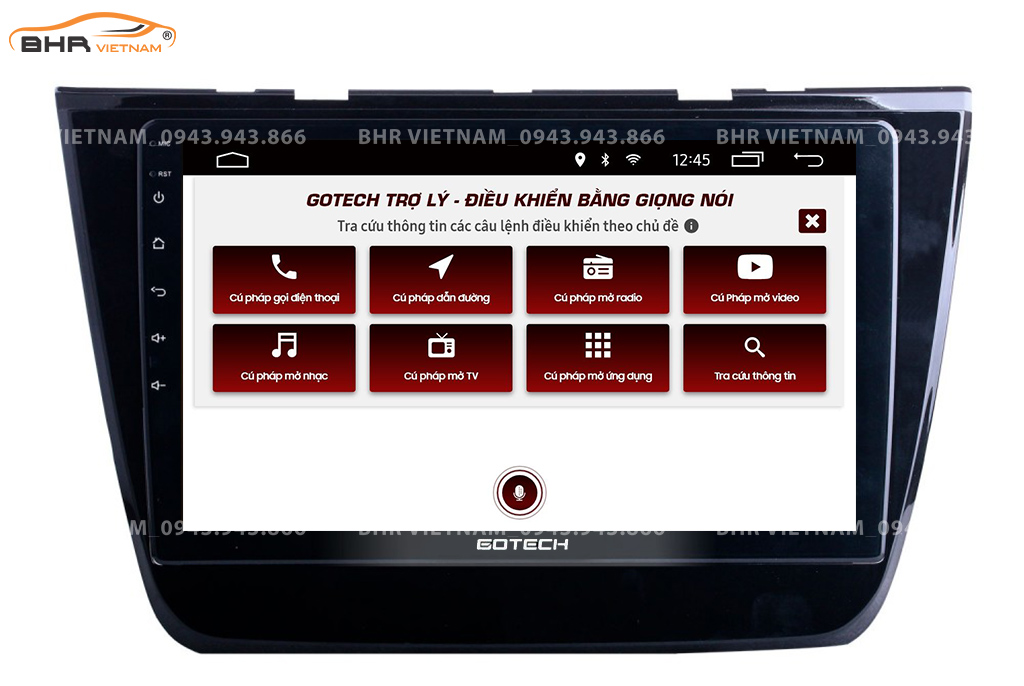 Điều khiển bằng giọng nói thông minh màn hình Gotech GT8 MG ZS 2018 - nay