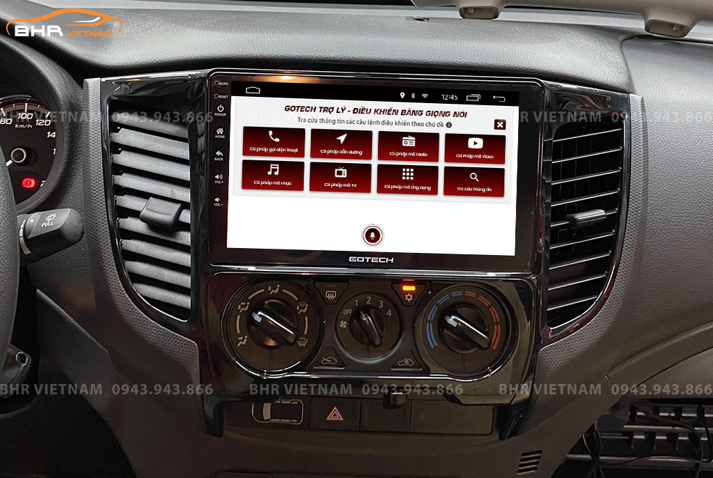 Điều khiển bằng giọng nói thông minh màn hình Gotech GT8 Mitsubishi Triton 2016 - 2019